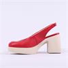 Wonders Naima Platform Bold High Heel - Red Leather